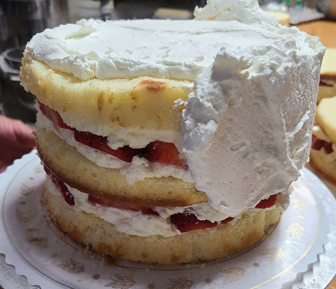White Bavarian with Fresh Strawberries (seasonal)